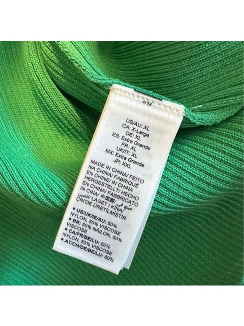 The Drop XL Yasmin Ribbed Midi Tank Dress Sleeveless Stretch Jade Minimalist NWT - Picture 8 of 9